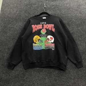 Vintage 1994 Rose Bowl UCLA Wisconsin Salem Sweatshirt Mens XL Black